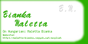 bianka maletta business card